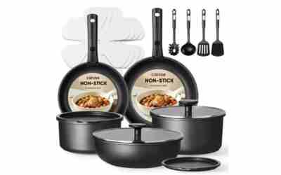 CAROTE 19pc Nonstick Detachable Handle Cookware Review 2026